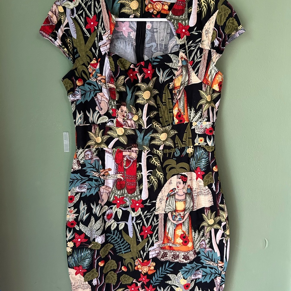 Floral Print Cap Sleeve Dress